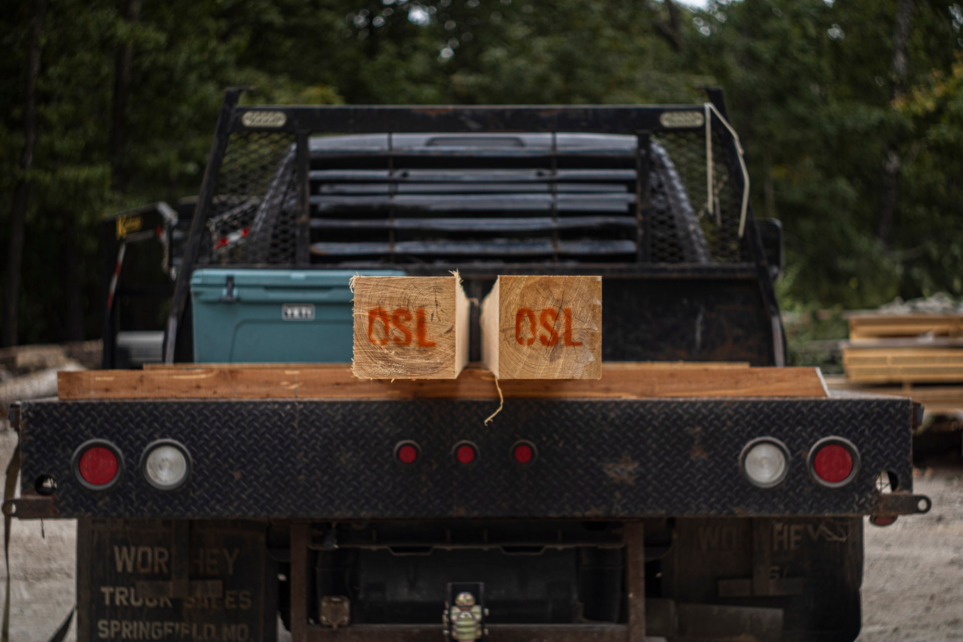 Log truck delivery at Ozark Saw & Lumber